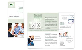 Accounting & Tax Services Tri Fold Brochure Template