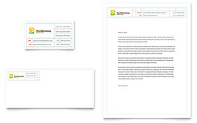 Bookkeeping Services Business Card & Letterhead Template Design