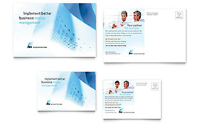 Accounting Firm Postcard Template Design