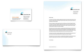 Accounting Firm Business Card & Letterhead Template Design