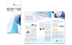 Accounting Firm Tri Fold Brochure Template Design