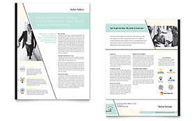 Financial Firm Datasheet Template - InDesign, Illustrator, Word, Publisher, Pages