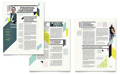 Finance Company Newsletter Design Example