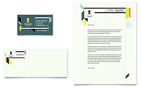 Personal Finance Business Card & Letterhead Template Design