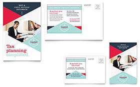 Tax Preparer Postcard Template Design