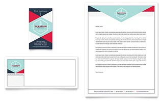 Tax Preparer Business Card & Letterhead Template