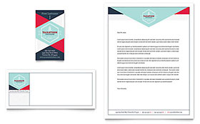 Tax Preparer Business Card & Letterhead Template Design