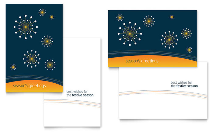 Free Business Greeting Card Template - InDesign, Illustrator, Word, Publisher, Pages, QuarkXPress, CorelDraw