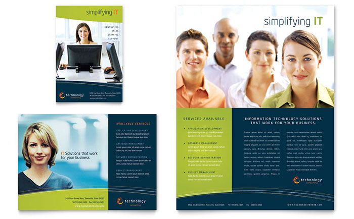 Free Business Leaflet Template - InDesign, Illustrator, Word, Publisher, Pages, QuarkXPress, CorelDraw