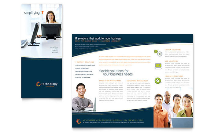 Free Business Pamphlet Template - InDesign, Illustrator, Word, Publisher, Pages, QuarkXPress, CorelDraw