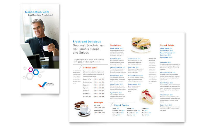 Printable Restaurant Menu Template - Free Download - InDesign, Illustrator, Word, Publisher, Pages