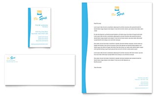 Beauty Spa Business Card & Letterhead Template