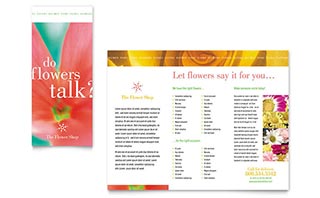 Florist Shop Brochure Template