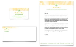 Florist Shop Business Card & Letterhead Template