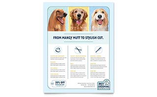 Pet Grooming Service Flyer Template