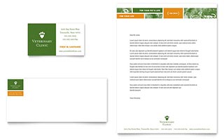 Veterinarian Clinic Business Card & Letterhead Template