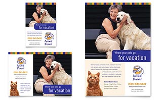 Dog Kennel & Pet Day Care Flyer & Ad Template