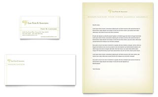 Attorney & Legal Services Business Card & Letterhead Template