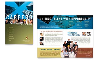 Employment Agency & Jobs Fair Brochure Template