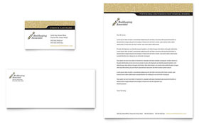 Bookkeeping & Accounting Services Business Card & Letterhead Template Design