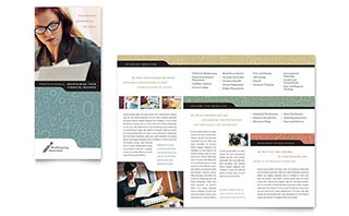 Bookkeeping & Accounting Services Tri Fold Brochure Template