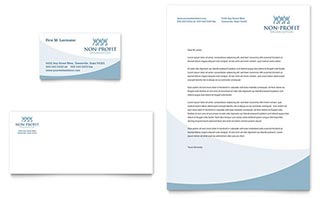 Community Non Profit Business Card & Letterhead Template