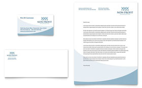 Community Non Profit Business Card & Letterhead Template Design