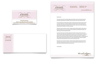 Wedding & Event Planning Business Card & Letterhead Template