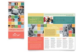 Non Profit Association for Children Brochure Template Design