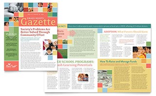 Non Profit Association for Children Newsletter Template