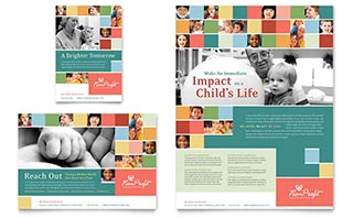 Non Profit Association for Children Flyer & Ad Template