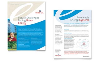 Utility & Energy Company Datasheet Template