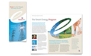 Utility & Energy Company Tri Fold Brochure Template