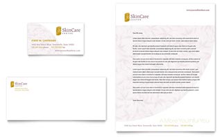 Skin Care Clinic Business Card & Letterhead Template