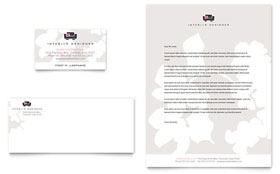 Interior Designer Business Card & Letterhead Template Design