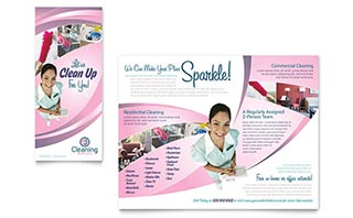 House Cleaning & Maid Services Brochure Template