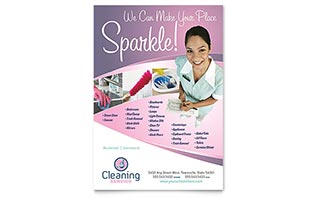 House Cleaning & Maid Services Flyer Template