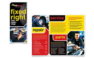 Auto Repair Brochure Template