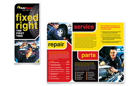 Auto Repair Brochure Template Design