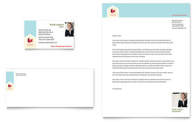 Home Real Estate Business Card & Letterhead Template Design