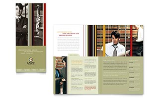 Lawyer & Law Firm Tri Fold Brochure Template