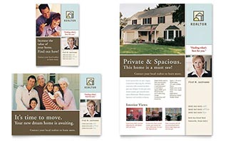 Traditional Style Real Estate Flyer & Ad Template