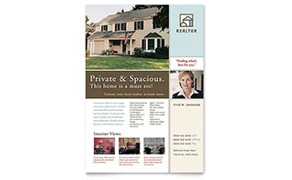 Traditional Style Real Estate Flyer Template