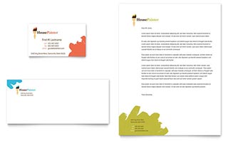 Painter & Painting Contractor Business Card & Letterhead Template