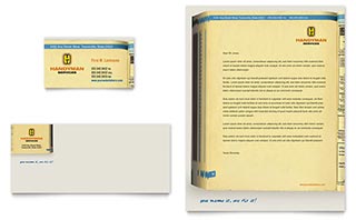 Home Repair Services Business Card & Letterhead Template