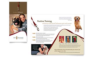 Pet Training & Dog Walking Brochure Template