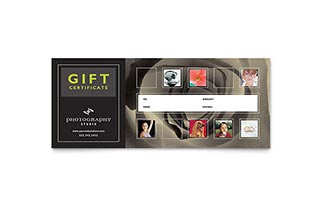 Photography Studio Gift Certificate Template