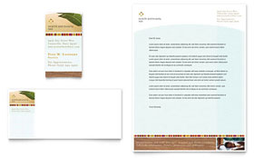 Health & Beauty Spa Business Card & Letterhead Template Design