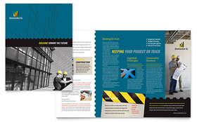 Industrial & Commercial Construction Brochure Template Design