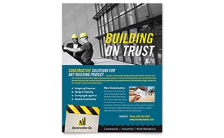 Industrial & Commercial Construction Flyer Template